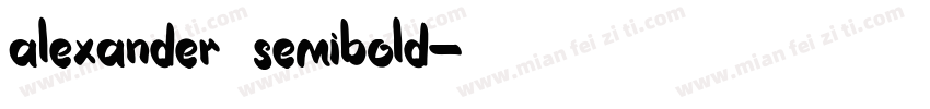 alexander semibold字体转换